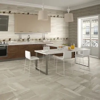 Burlington Taupe Decor Stone Effect Tiles 200x600