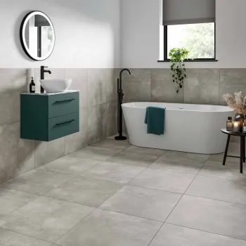 Tapa Grey Rectified Matt Stone Effect Tile 600x600x7mm