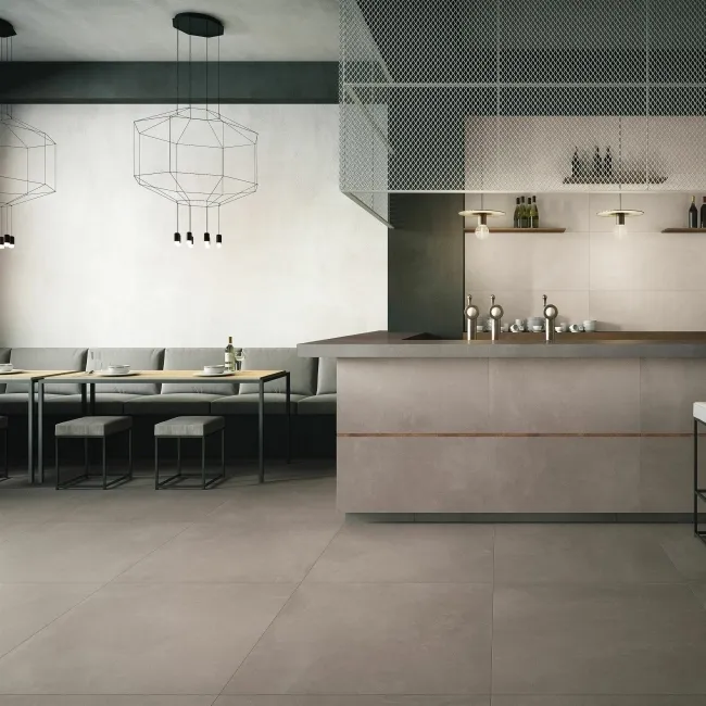 Azuma AGRM Silver Grey 600x600 Concrete Effect Tiles