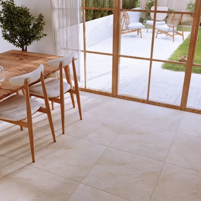 Carmo Stone Ivory Matt Tiles 600x600
