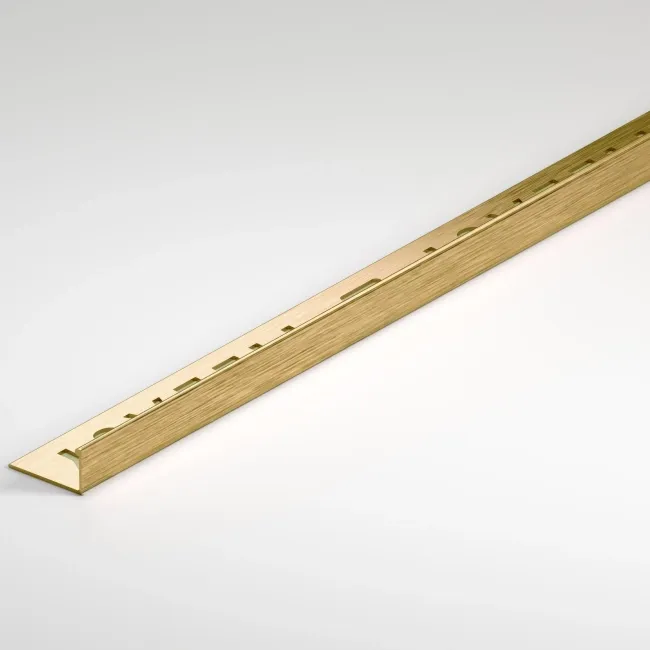 12mm Brushed Brass Square Edge Metal Trim