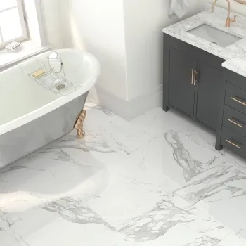 Eternal Grey Marble Marble Effect Polished Porcelain Wall and Floor Tile