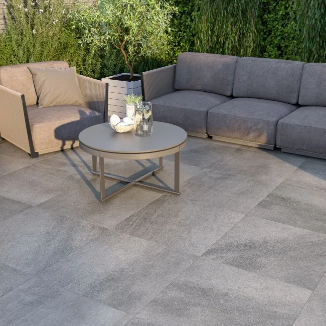 Grava Grey Concrete Effect 593x593x20mm Slabs