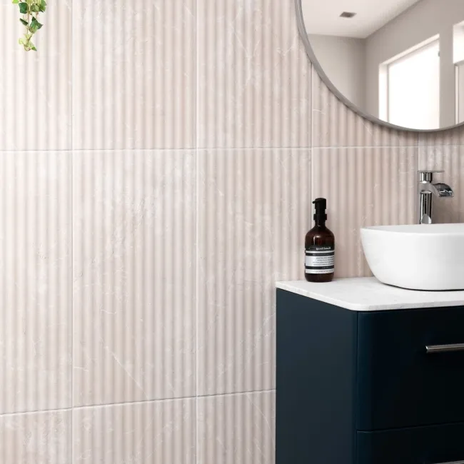 Imperial Warm White Matt marble Effect Decor Wall Tile 600x300