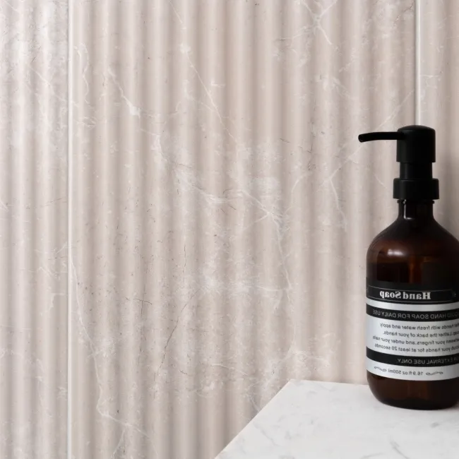 Imperial Warm White Matt marble Effect Decor Wall Tile 600x300