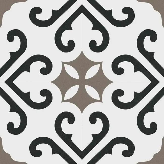 Bello Derby Matt Grey Patterned Floor Tiles 45x45