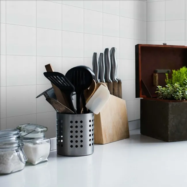 Timeless Matt White Flat Tiles 150x150