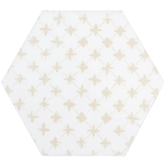 Souk Cream Patchwork Hexagon Tiles 15x15cm
