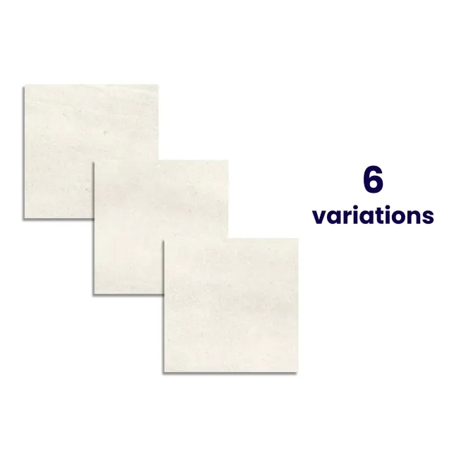 New Pietra White Rectified Matt Stone Effect Tile 600x600x7mm