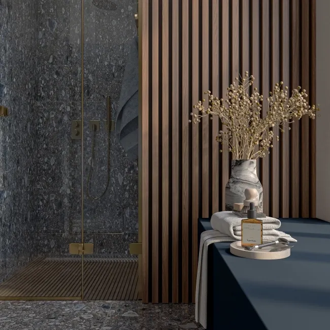 Ceppo Nuovo Grey Terrazzo Effect Wall and Floor Tiles 1197x597