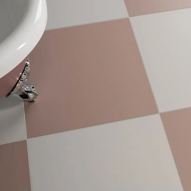 Cielo Polvere Pink Matt Plain Tiles 598x598