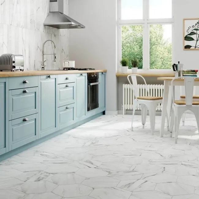 Venato Hexagon Marble Effect Tile