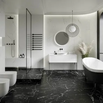 Marmo Morocco Black Marble Effect Wall and Floor Tiles 1197x597