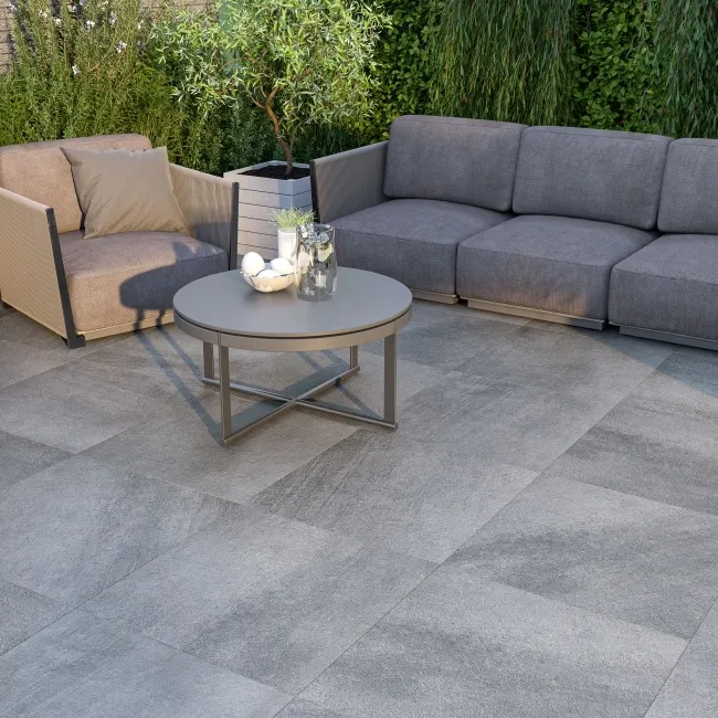 Grava Grey Concrete Effect 593x593x20mm Slabs