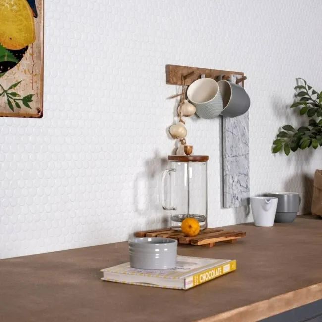 Pixel White Circular Matt 19mm