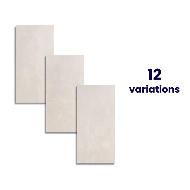 Porto Ivory Matt Concrete Effect Wall and Floor Tiles