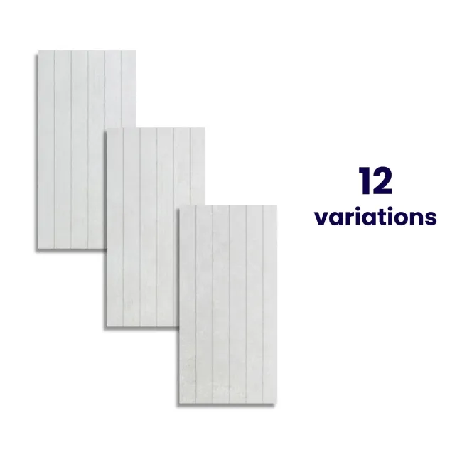 Porto White Matt Decor Concrete Effect Wall Tiles