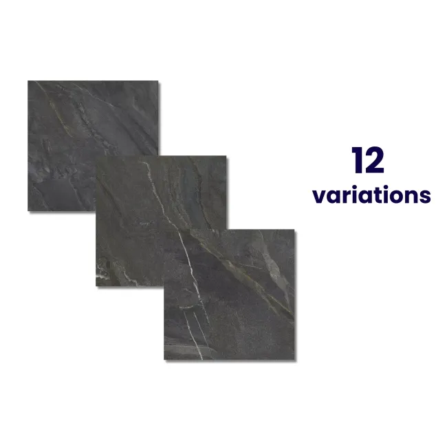 Granby Dark Grey Matt Stone Effect Wall And Floor Tiles 597x597