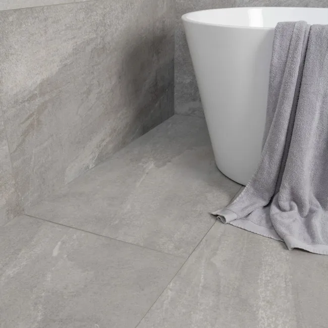 Astra Grey Matt Stone Effect Tiles 1200x600