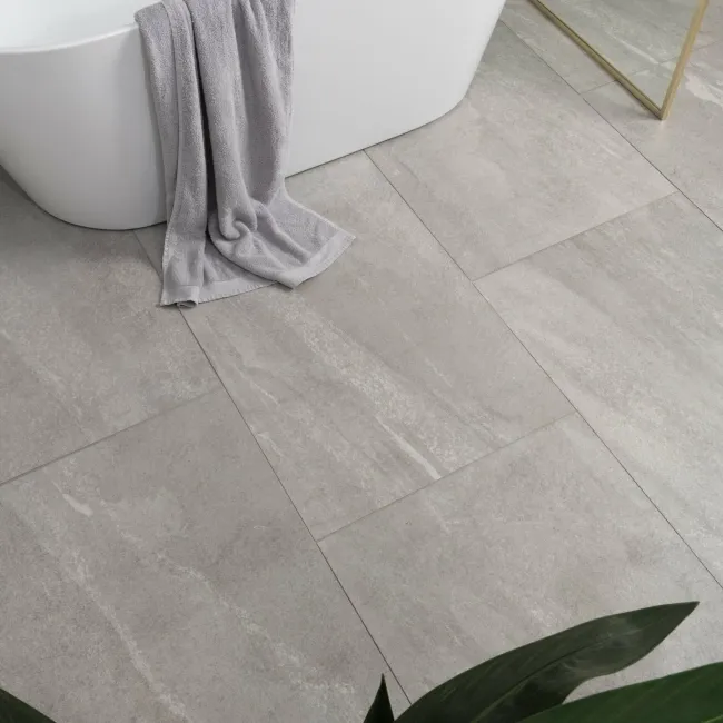 Astra Grey Matt Stone Effect Tiles 1200x600