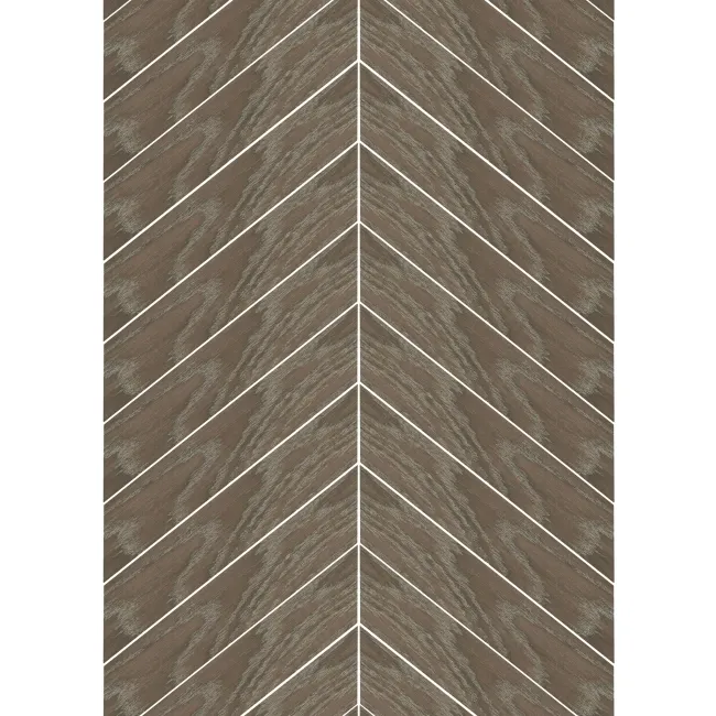 Ancona Chevron Chocolate Wood Effect Tile