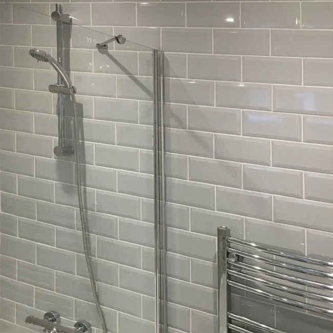 Retro Bevelled Grey Gloss Metro Tiles 200x100