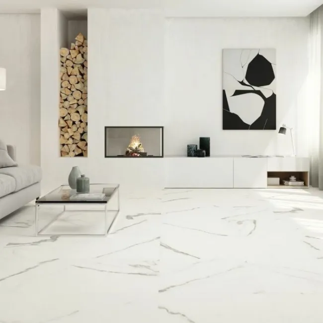 Polaris Matt Marble Effect Tile 600x600