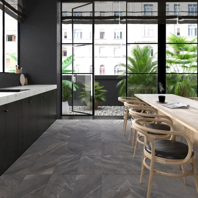 Mojo Anthracite Stone Effect Wall and Floor Wall Tiles