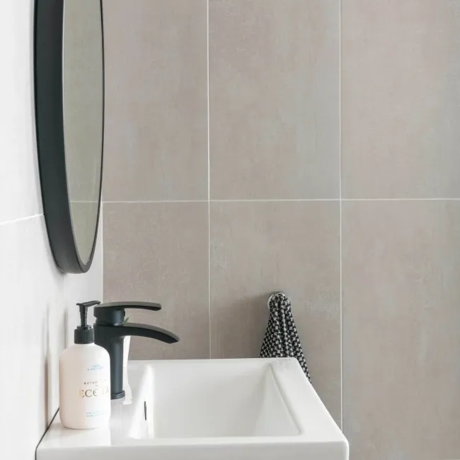 Porto White Matt Concrete Effect Wall and Floor Tiles