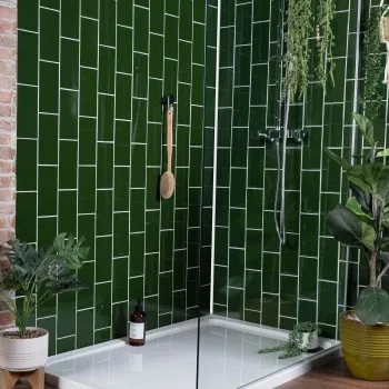 Liso Verde Green Gloss Metro Tiles 100x200