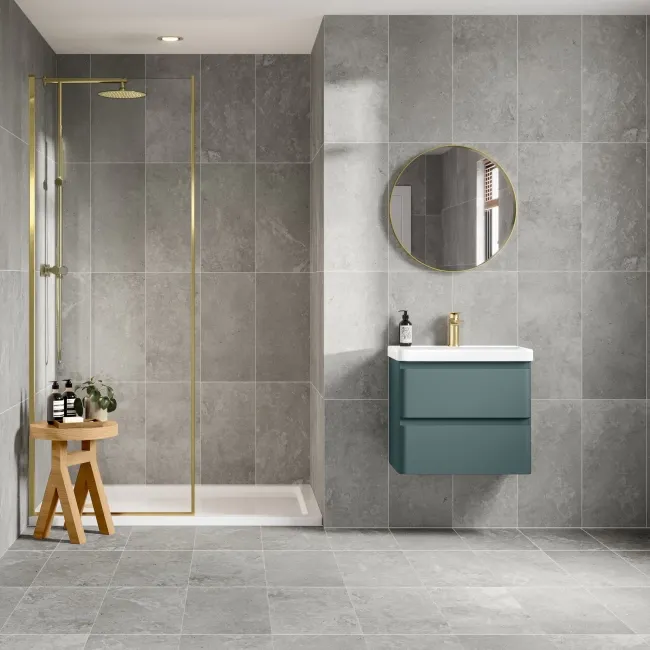 Valley Grey Stone Effect Matt Porcelain Wall and Floor Tile