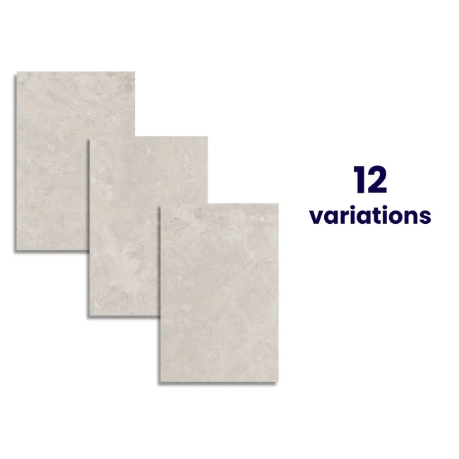 Alba Silver Stone Effect Matt Porcelain Outdoor Slab Tile