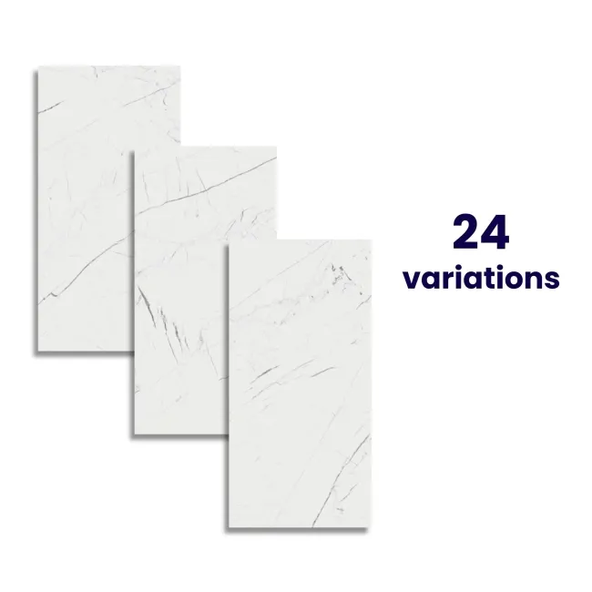 Marmo Thassos White Marble Effect Wall and Floor Tiles 1197x597
