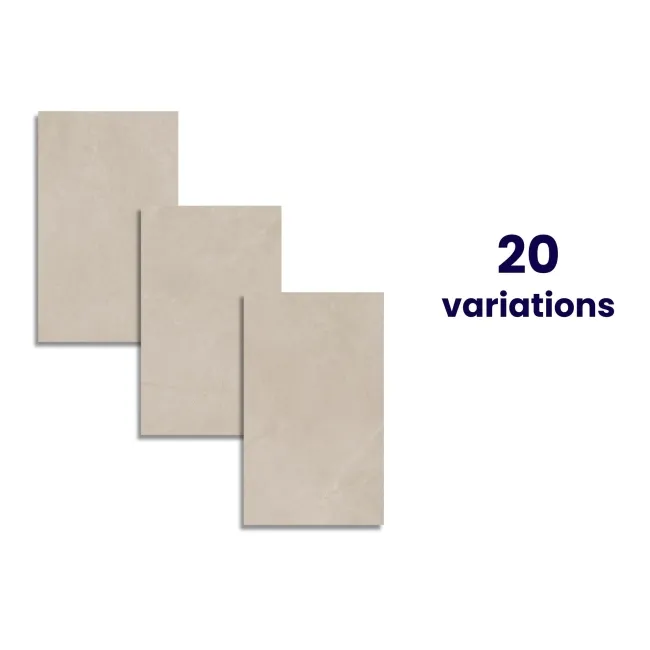 Artan Cream Matt Stone Effect Wall Tiles 550x330x8.8mm