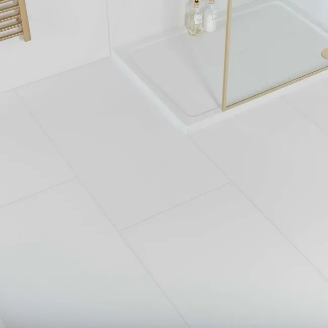 Alaska Mate White Matt Tiles 1200x600