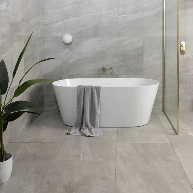 Astra Grey Matt Stone Effect Tiles 1200x600