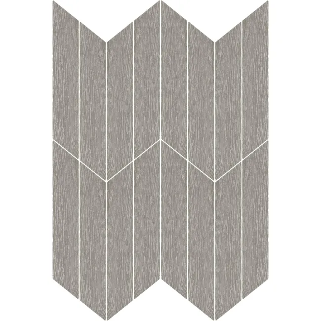 Ancona Chevron Grey Wood Effect Tile