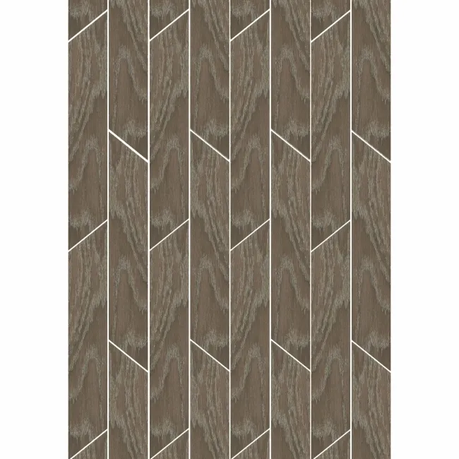 Ancona Chevron Chocolate Wood Effect Tile