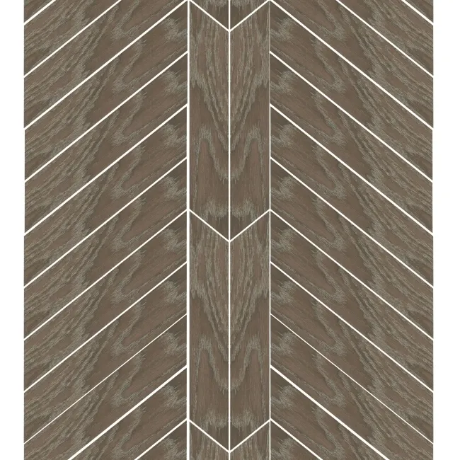 Ancona Chevron Chocolate Wood Effect Tile