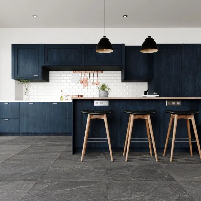 Carmo Stone Black Matt Tiles 600x600