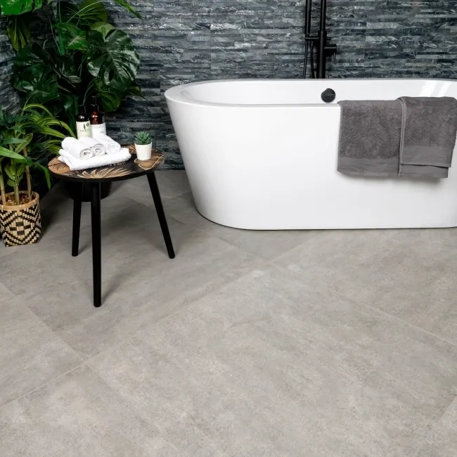 Clay Stone Effect Grey Stone Effect Floor Tiles