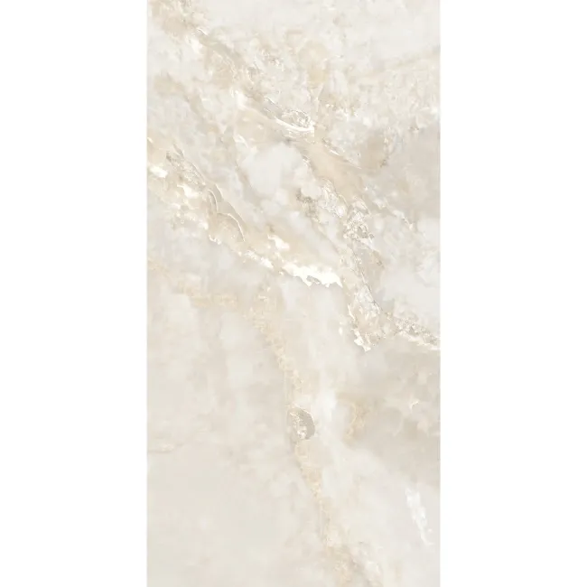 Elaria Ivory Onyx Marble Effect Large Polished Porcelain Tiles