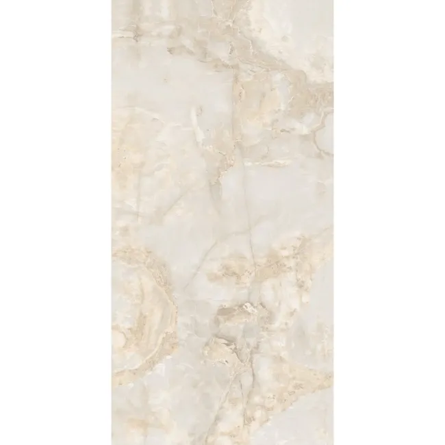 Elaria Ivory Onyx Marble Effect Large Polished Porcelain Tiles