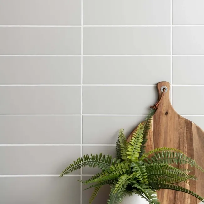 Bricks Light Grey Matt Ceramic Metro Wall Tiles 300x100x7mm