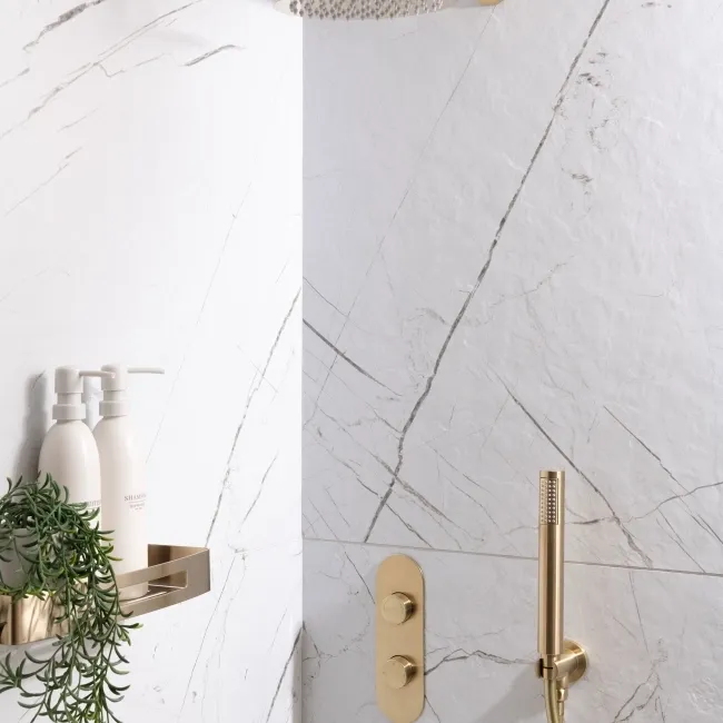 Marmo Thassos White Marble Effect Wall and Floor Tiles 1197x597