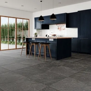 Carmo Stone Black Matt Tiles 600x600