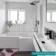 Liso White Flat Matt Metro Tiles 200x100