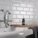 Retro Bevelled Grey Gloss Metro Tiles 200x100