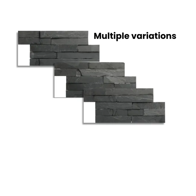 Ledgestone Black Slate Split Face 150x300