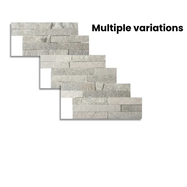 Ledgestone Ice White Split Face 150x300